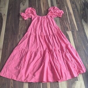 Showpo coral, maxi dress
